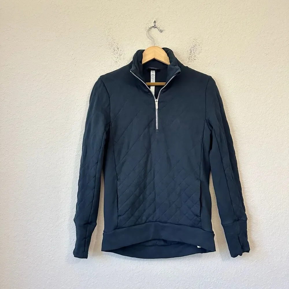 LULULEMON Forever Warm Pullover Quilted in Nocturnal Teal - Picture 1 of 9